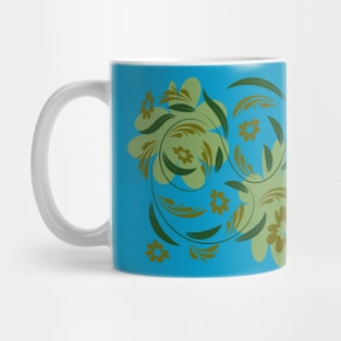 Folk flowers floral art print Flowers abstract art Mug